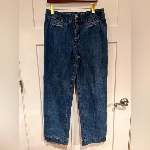 Laura Ashley Pants - Vintage laura ashley wide leg jeans size 16